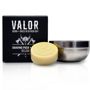 Shave With Valor Shaving Soap Puck + Steel Bowl