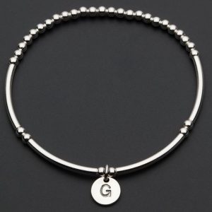 Love Letter G – Silver Bracelet