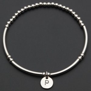 Love Letter P – Silver Bracelet