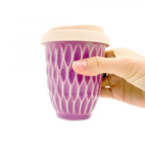 Lavender Ceramic Travel Cup