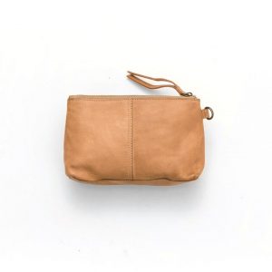 Small Leather Essential Pouch – Natural