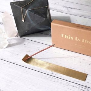 Gold Incense Holder by Kirsty Lief