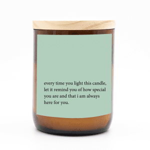Heartfelt Quote Candle – always here for you