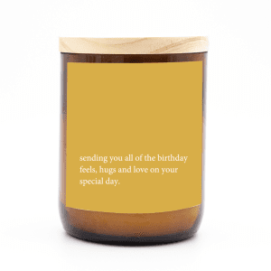 Heartfelt Quote Candle – Birthday Feels