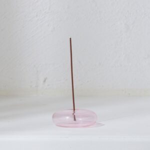 Glass Vessel Incense Holder – Pink