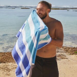 Tall Sand Free Beach Towel – Bondi Blue