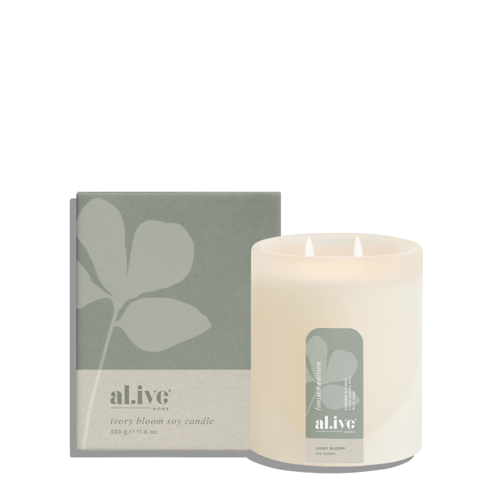 al.ive Home Ivory Bloom Soy Candle - Image 2
