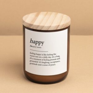 Happy – Dictionary Meaning Candle