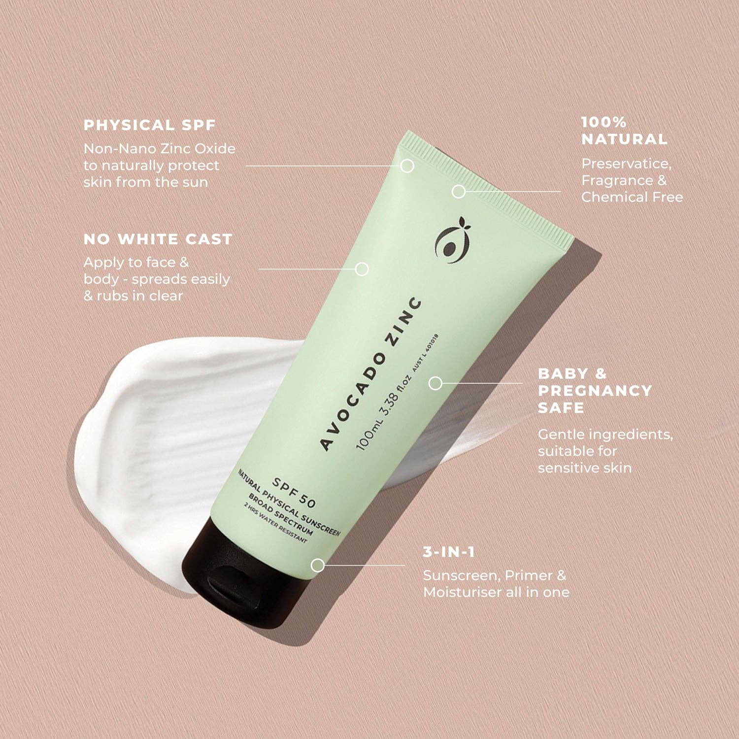 SPF 50 Natural Physical Sunscreen - Image 5