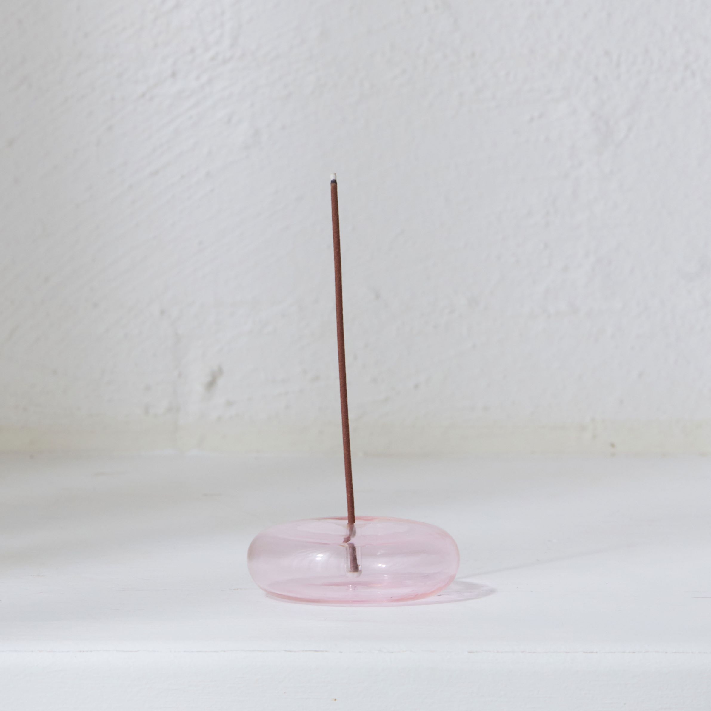 Glass Vessel Incense Holder - Pink