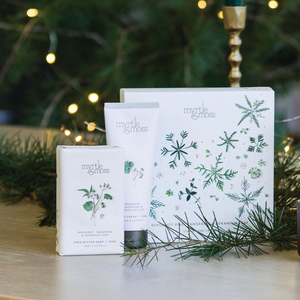 Myrtle & Moss Christmas Duet -Bergamot Rind, Tangerine & Geranium Leaf